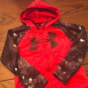 Boys under armour track jacket hooded